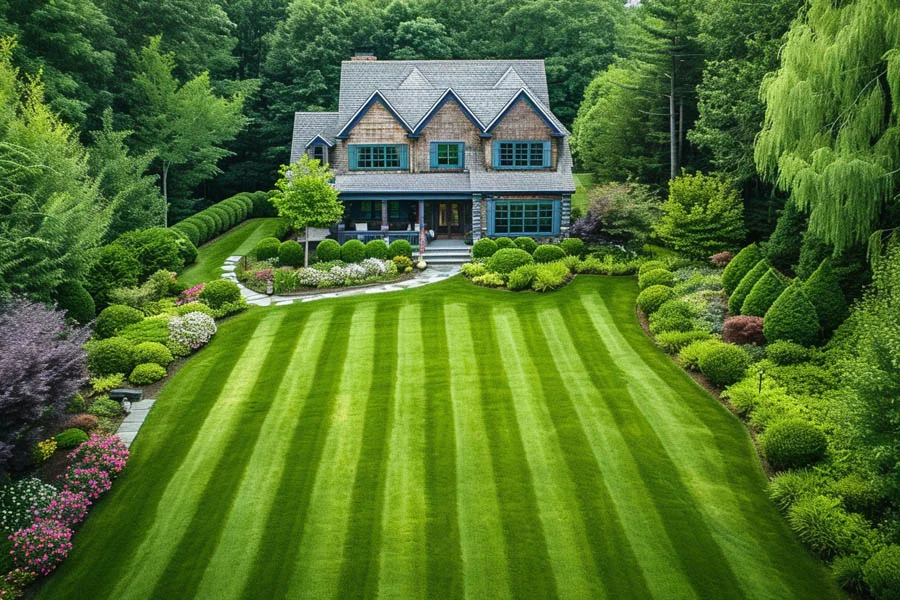 electric lawn mower with bag